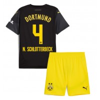 Borussia Dortmund Nico Schlotterbeck #4 Bortadräkt Barn 2024-25 Kortärmad (+ Korta byxor)